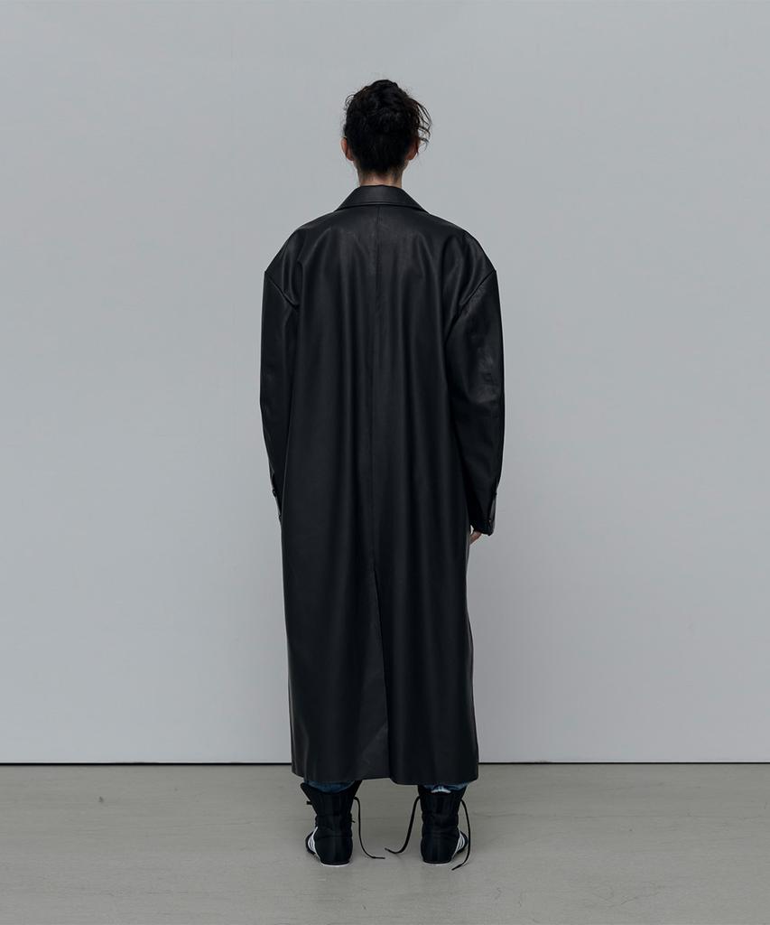 Anytime Loreak Dahlia Mac Coat-Black(Leather)(W)