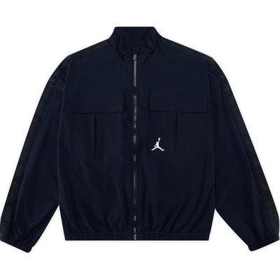 Jachetă Țesută Confortabilă Stilată cu Guler Înalt Jumpman Jachete Copii Negru HQ8130-010