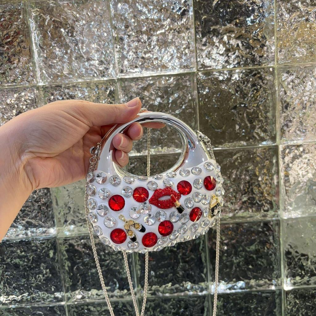 2025 Stilvolle Damen Sommerhandtasche: Vielseitige Acryl Strass Abendtasche