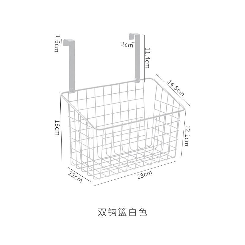 Über der Schranktür Organizer Wandmontage Aufbewahrungskorb Hängender Gitterkorb Badezimmer Küche Vorratskammer Halter Regal Metall