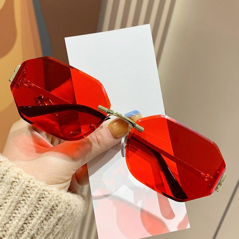 Xiaomi Mi New Metal Sunglasses Women's Frameless Curved Fashion Sunglasses High-end Trendy Small Frame Sunglasses 90322