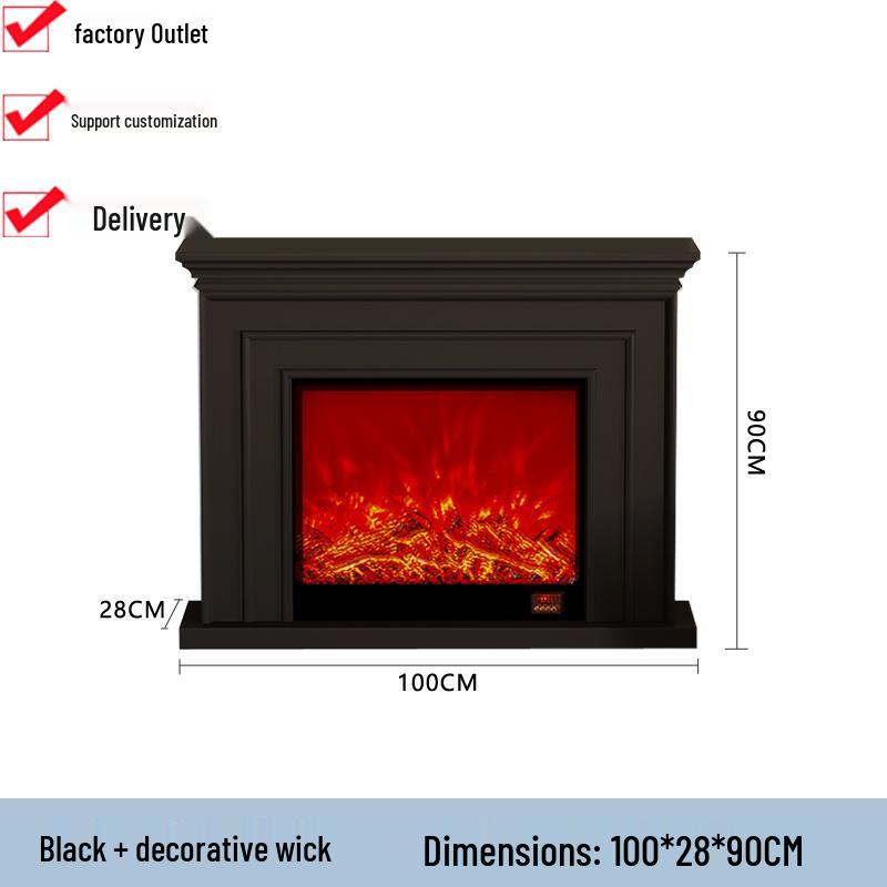 European-Style Customizable Decorative Fireplace Cabinet with Electronic Flame Insert