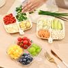 10 pcs Vegetable & Ingredient Organizer with Onion, Ginger, Garlic Storage Container Kitchen Small Tool Condiment Plate Bone Dish