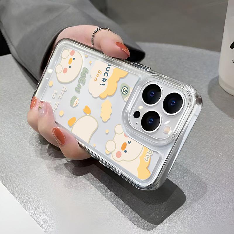 Soft Clear Phone Case For Samsung Galaxy S26 S25 S24 S23 Ultra S22 Plus S21 FE A56 A34 A54 A35 A55 A37 A57 5G Cartoon Duck Cover