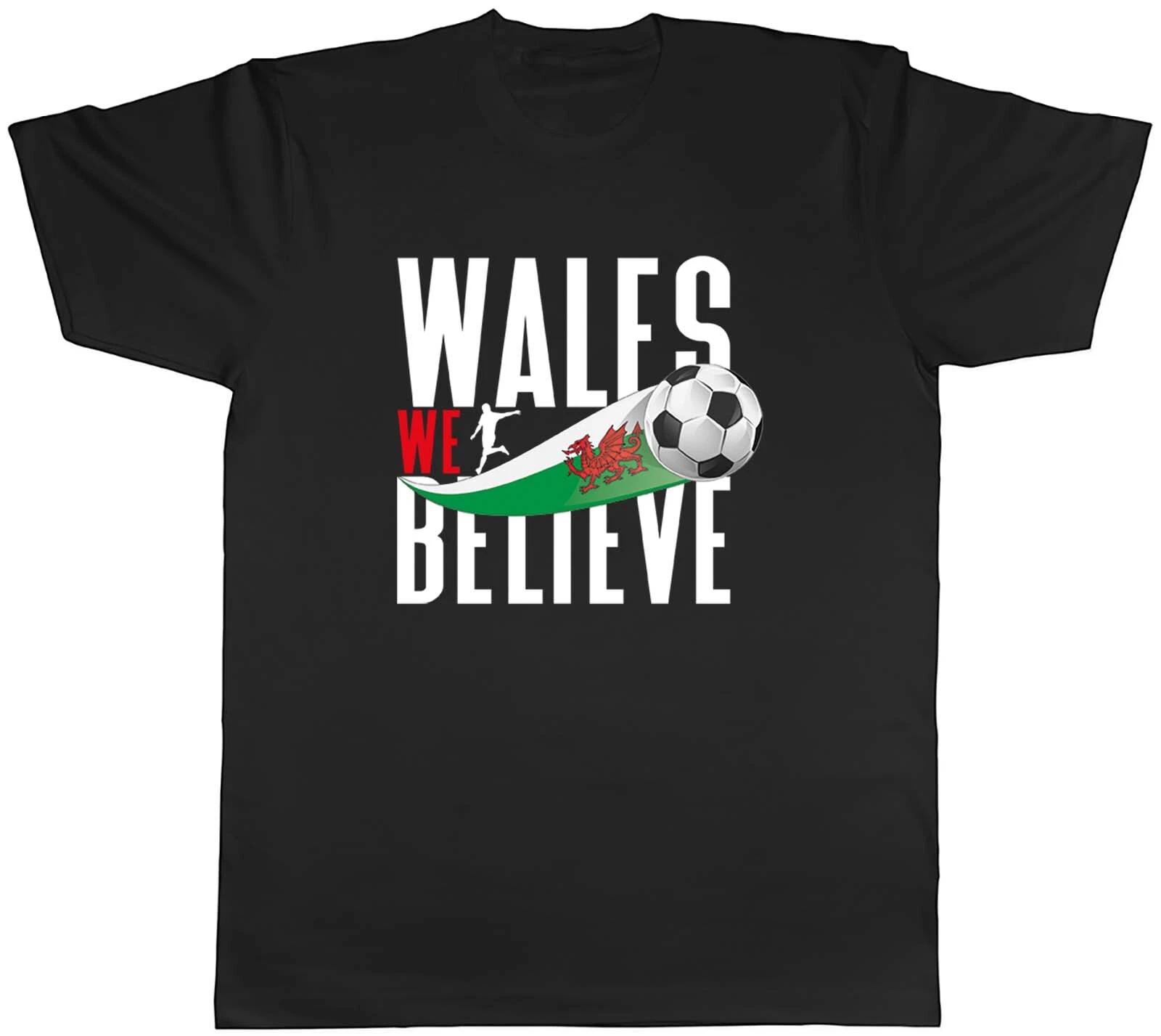 Mens T Shirt Wales Football We Believe Unisex Tee Gift M