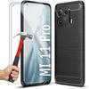 Case and Tempered Glasses - E.F.CONNECTION - for Xiaomi Mi 11 Pro - Carbon Fiber - Soft Protection - Elegant Black