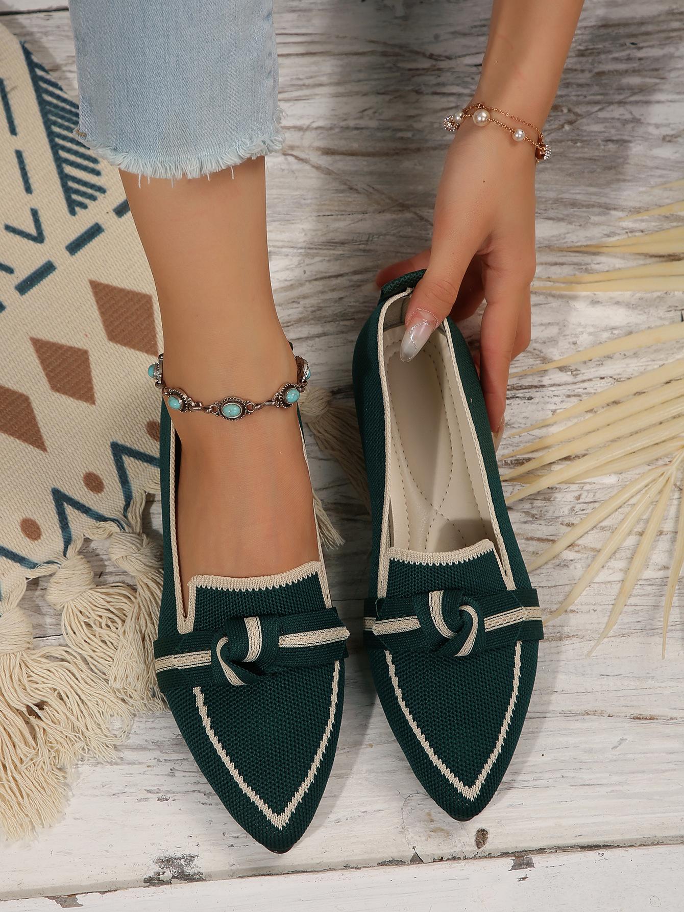 

Women s Flat Shoes With Pointed Toe, Comfortable And Soft, Casual Work And Walking 38 зелений