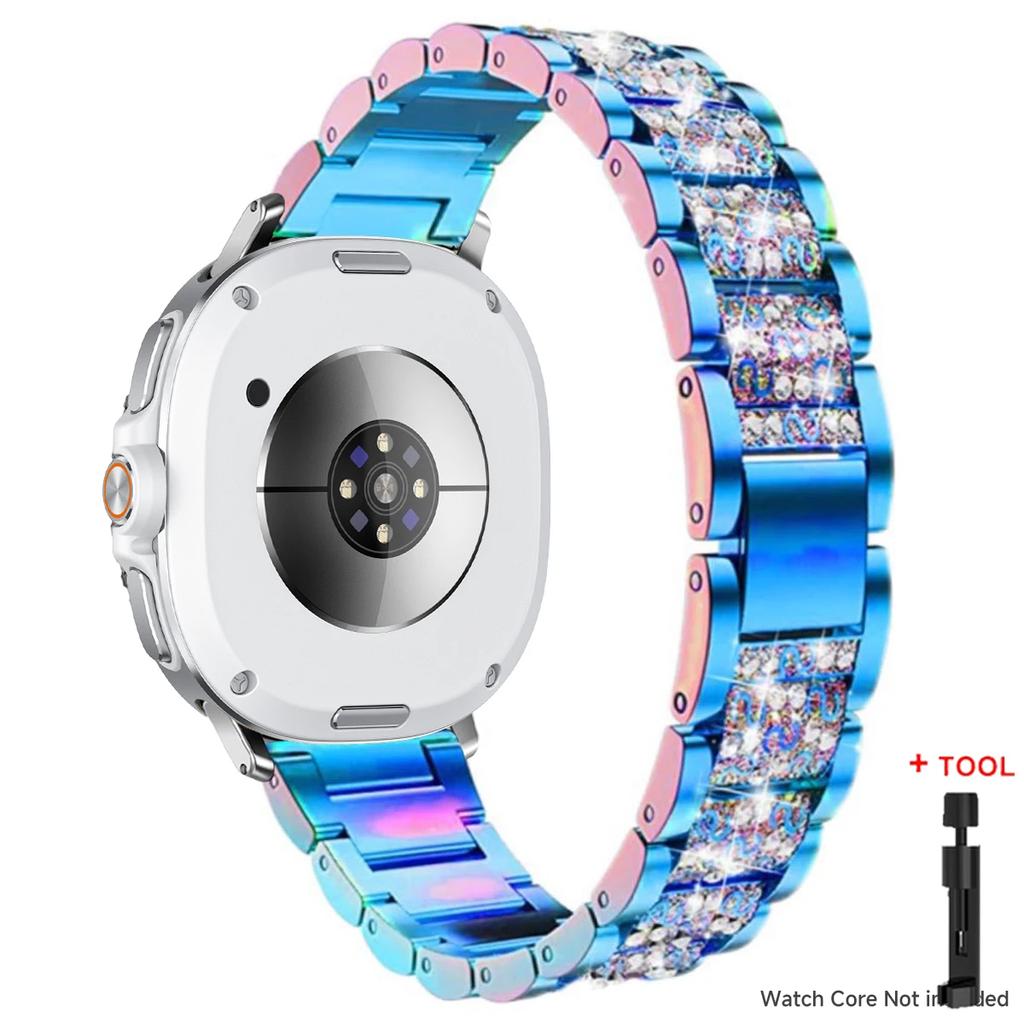 För Samsung Galaxy Watch 8 40mm 44mm / 8 classic 46MM Metall Bling Rostfritt stålband För Samsung watch Ultra 2025/7 Ultra 47MM