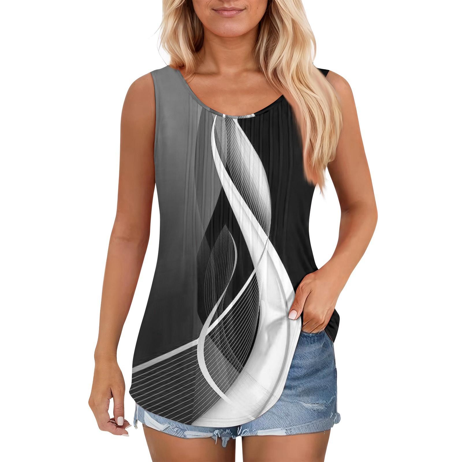 

Женская майка для девочек, однотонный повседневный топ, топы на бретелях для женщин, свободные топы без рукавов, струящиеся XXXXXL чёрный