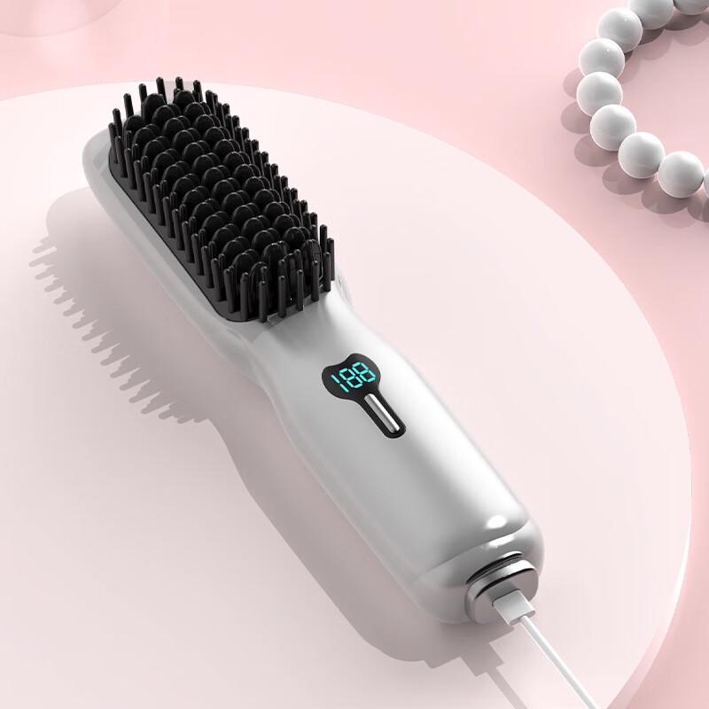 ZISIZ Portable Wireless Rechargeable Hair Straightener Comb