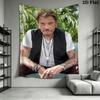 Johnny Hallyday Legend Music Tapestry Background Cloth Fashion Print Homestay Soft Decoration Tapestry Soft Wall Decoration