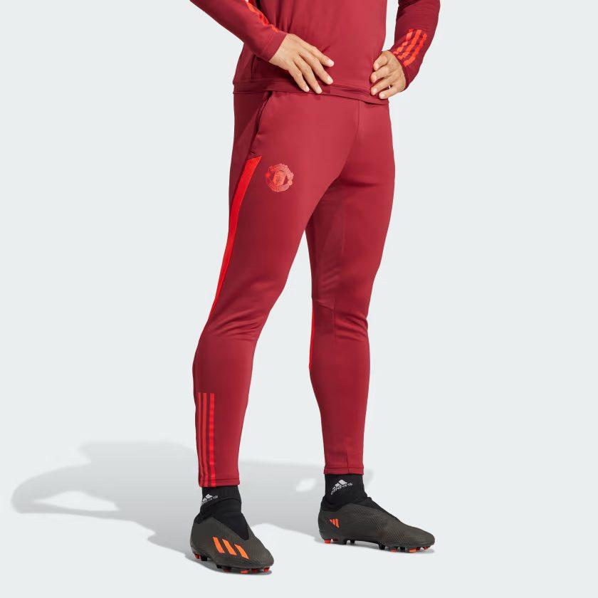 adidas Manchester United Tiro 23 Training Tracksuit Bottoms Knitted Sweatpants Men's Red IA7282
