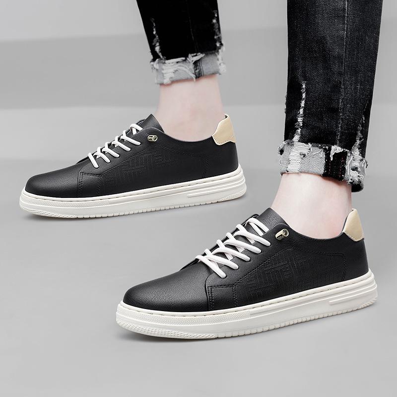 Autumn and Winter Trendy Shoes Breathable Low-top Men's Sports and Leisure Board Shoes Lightweight Casual White Shoes Men's Shoes