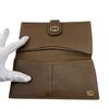 GUCCI Sherry line leather Purse Brown leather Used