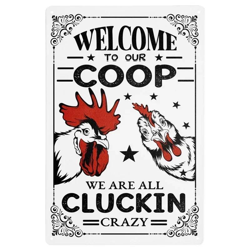 Vintage Man Cave Signs Coop Farm Garage Wall Decor Tin Sign Shabby Rusty Poster Board Decoration Tinplate Painting Metal Plates