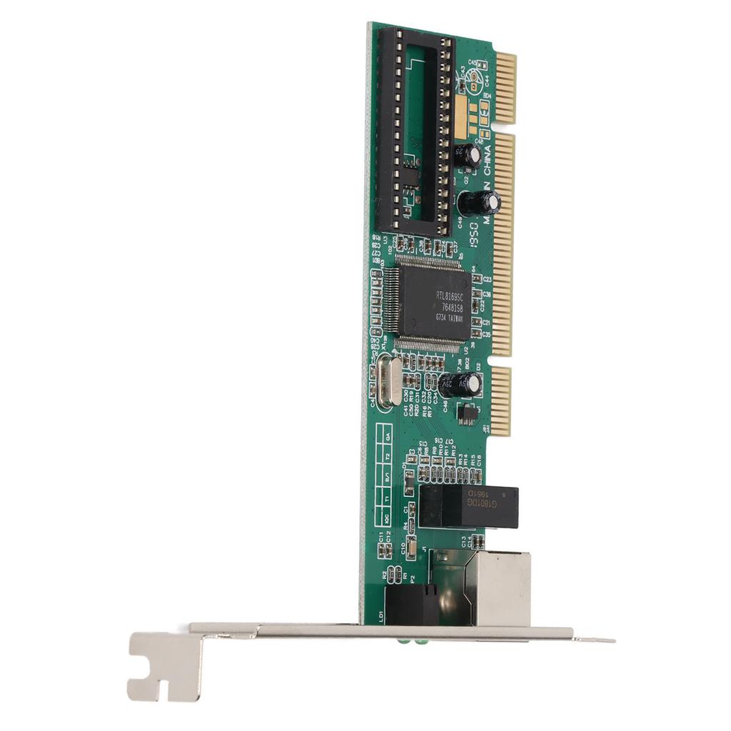 PCI to Gigabit Network Card Self Adaption Single RJ45 Port Indicator Light Stable PCI Ethernet CardGigabit 8169 Chip