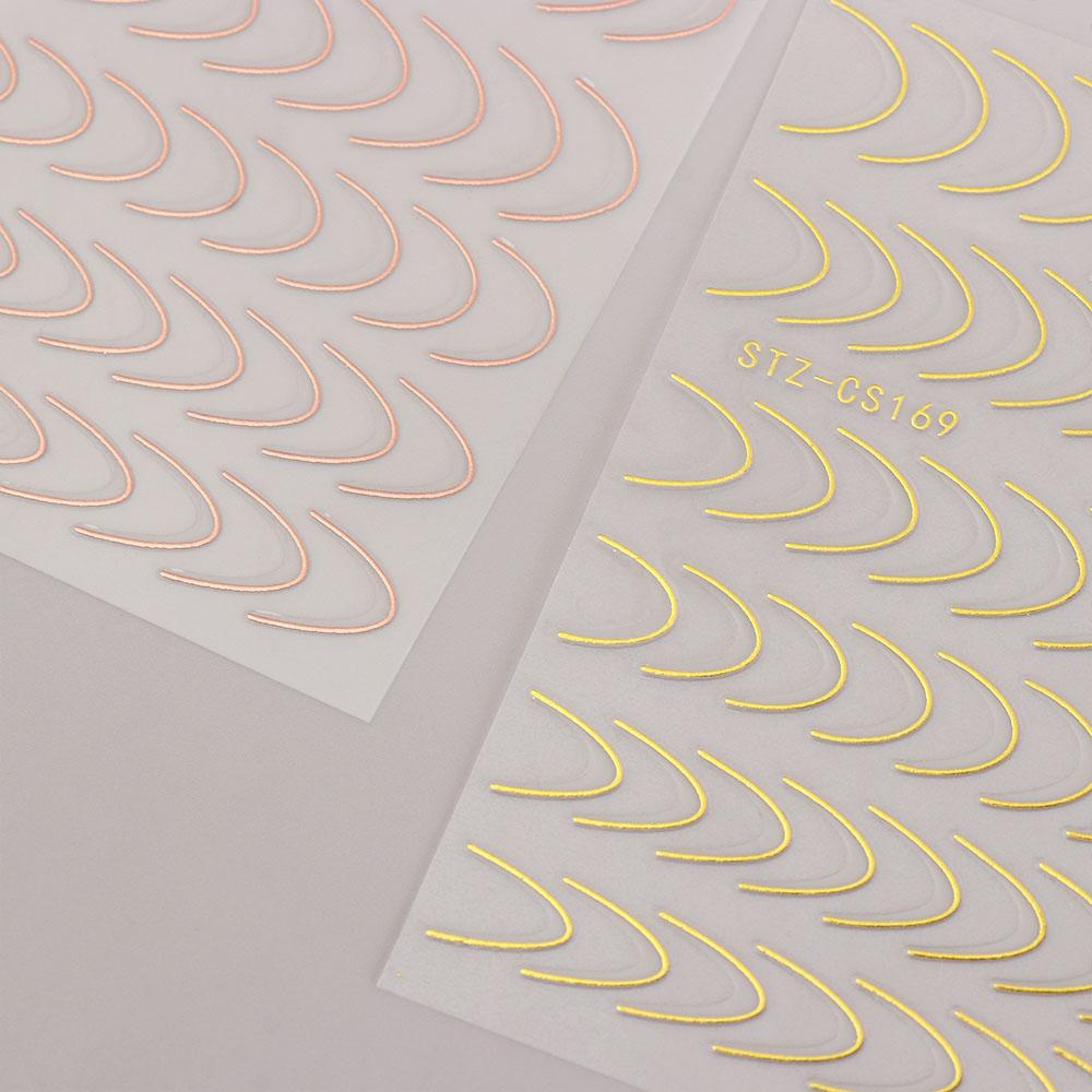 Style Nails Art Sliders 3D Lines Nail Sticker Nail Art Decoration Stripe Nails Decals Manicure