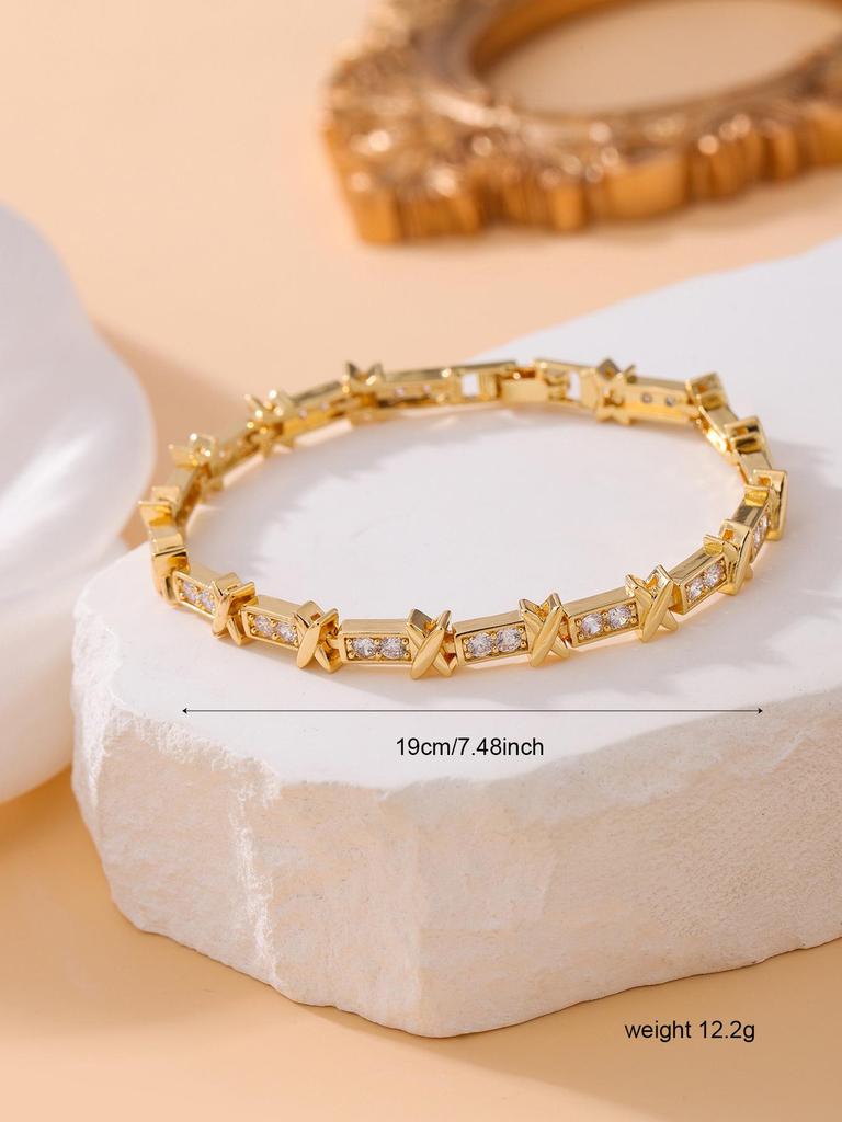 Korean Style Zircon Bracelet - Elegant, Versatile Design for Women, Perfect for Any Occasion