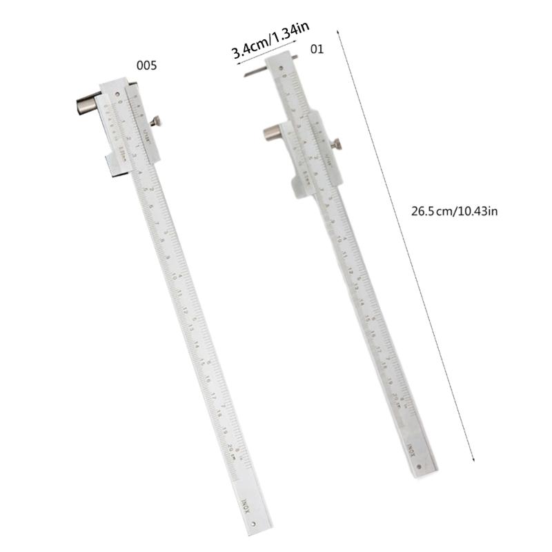 Metal Verniers Calipers 8in 200mm Stainless Steel with Engraveds Scale for Scribing Iron Wood and Other Surfaces