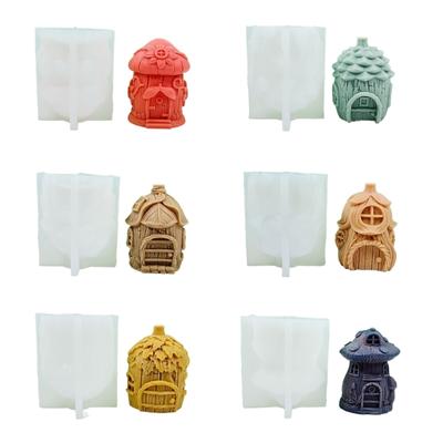Stampo Decorazioni Fungo Casa Stampo Decorazione Miniatura Casa Stampo in Silicone Fai da Te per Aromaterapia e Candela