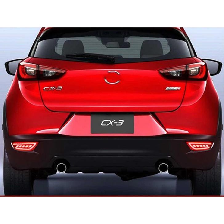 Car Flashing 1Set Reflector For Mazda CX-3 CX3 2015 2016 2017 2018 2019 2020 Car LED Rear Fog Lamp Brake Light Turn Signal Light