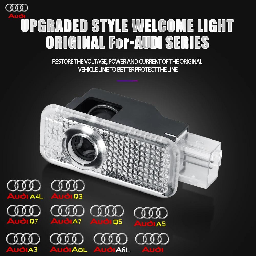 For Audi C6 For Audi A4 A3 8V 8P 8L A6 C5 C6 C7 A5 A7 Q3 Q5 Q7 S3 S4 S6 RS Sline Quattro Car HD Projector Lamp LED Auto Door Welcome Light