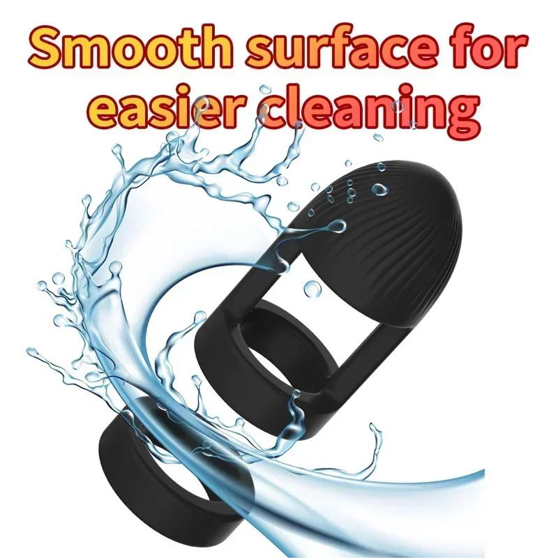 Male Scrotum Rings Delay Ejaculation Penis Ring Bondage Erection Ball Pendant Bullet Delay Cock Ring Ball Stretcher Man Sex Toys