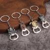 Lightweight Metal Bottle Opener Keychain Frog Wolf Turtle Lion Shape Mini Pocket Beer Opener Suitable for Outdoor Picnic