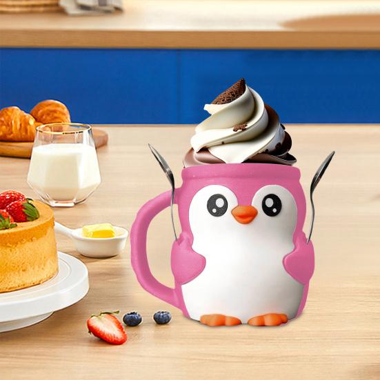 Ice Cream Cup Holder Penguin Shape Soda Beer Bottle 16 Oz Capacity Dessert Party Accessory Kitchenware