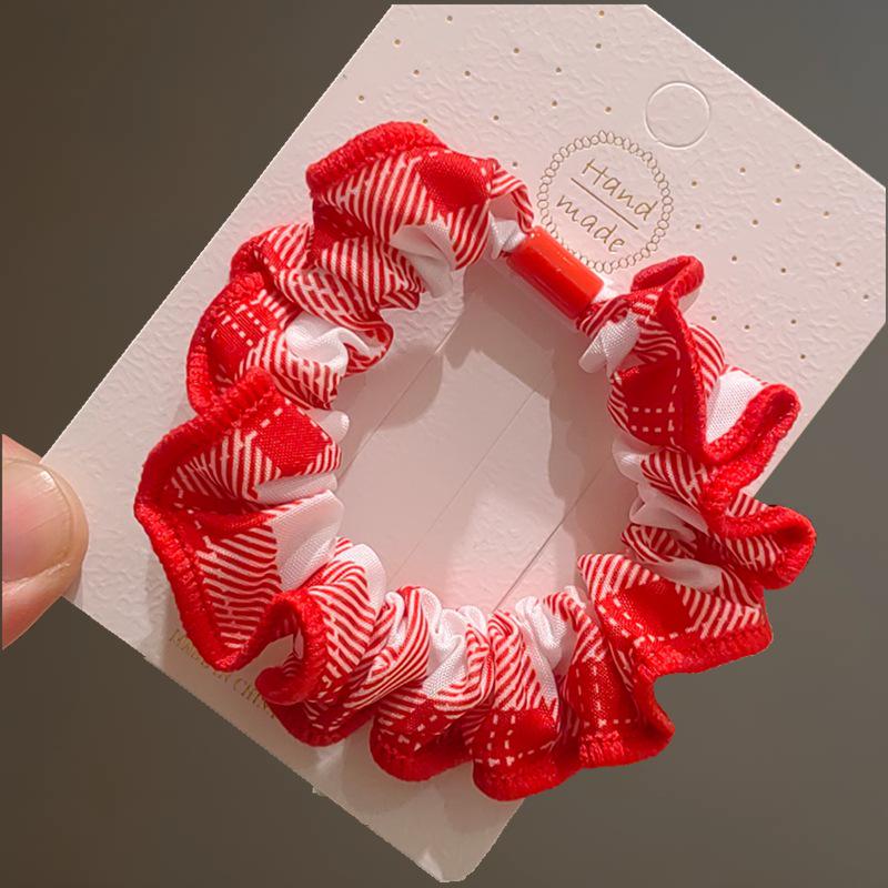 2025 Gumička do vlasů s krajkovým okrajem a sladkou vůní – Dámská gumička ve stylu tenkého střeva na drdoly a vlasové doplňky