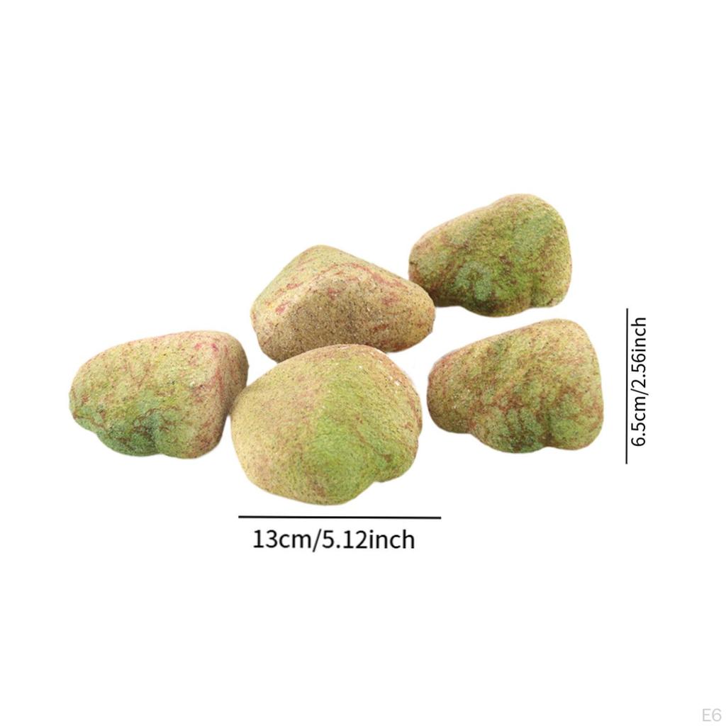5 Artificial Fake Rocks for Garden Decoration, Diorama, Landscaping, Indoor And Outdoor