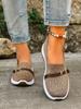 Mesh-bottom Anti-slip Women's Shoes, Flat Heel Breathable Flat Shoes, Comfortable Sports Shoes