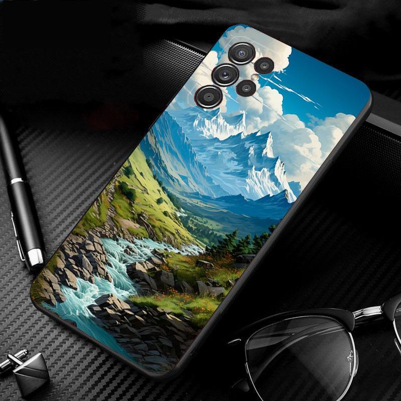 

Чехол для телефона с пейзажем, лесом и облаком для Samsung S24 S23 S22 S21 S20 Ultra S20 S22 S21 S10E S20 FE S24 Plus S22 5G