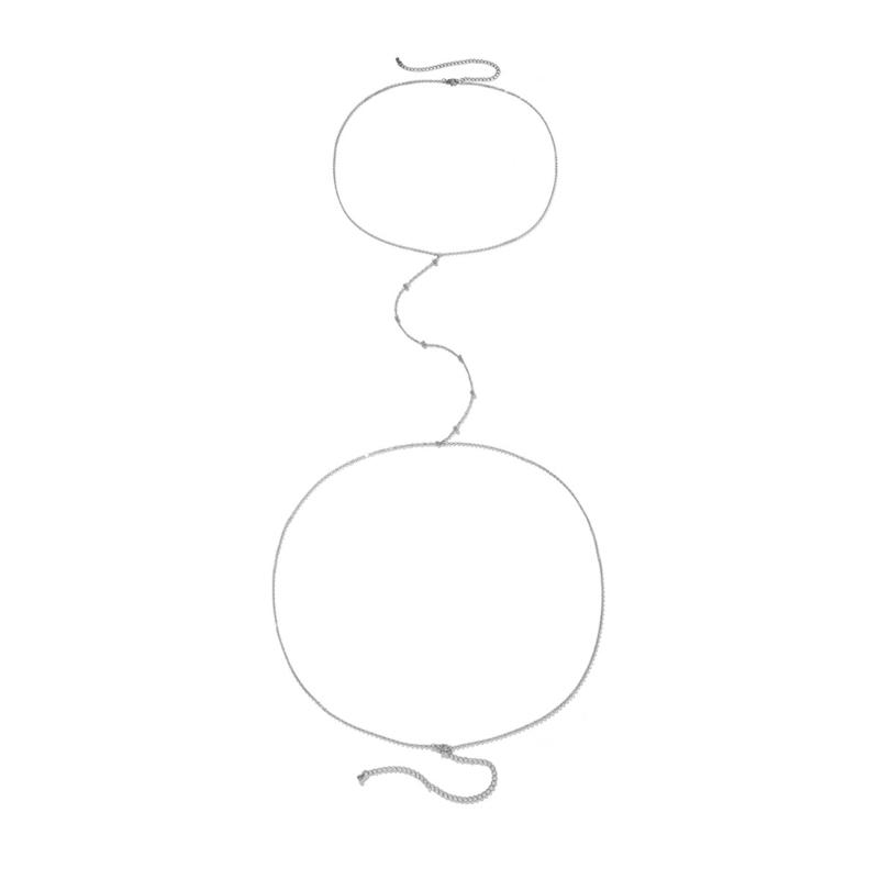 

Simple Belly Chains Waist Chain Beach Bikini Body Jewelry Adjustable Chest Chain Alloy Material for Women Summer Beach