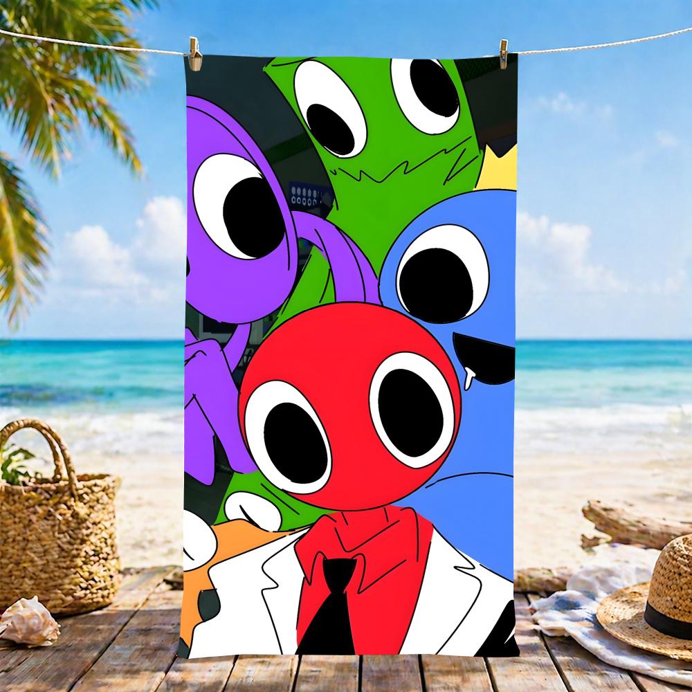 R-Rainbow Friends-S Towel Microfiber Beach Towel, Quick-Dry, Sand-Free, Ultra-Fine Fiber, Super Soft.