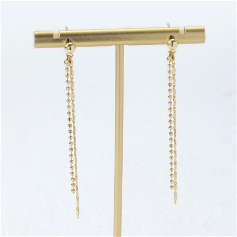 

Korean Style Gold-Plated Tassel Earrings with 925 Silver Needle