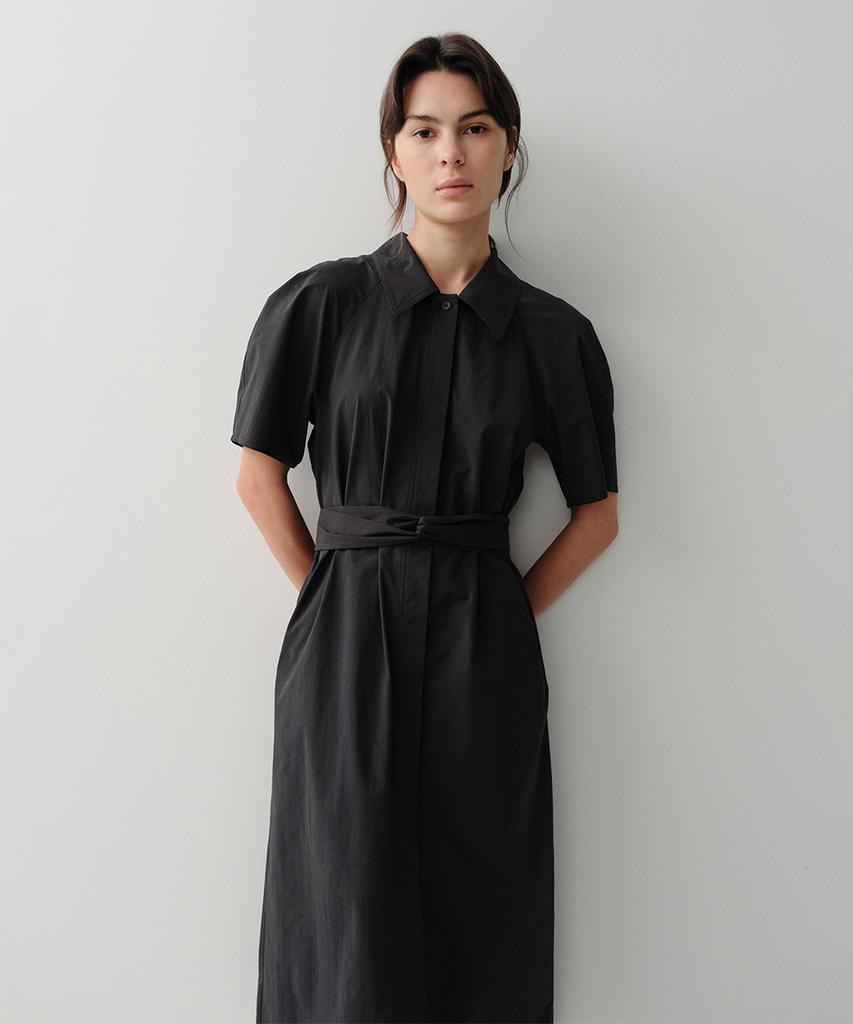 Ia Raglan Shirt Dress (Black)
