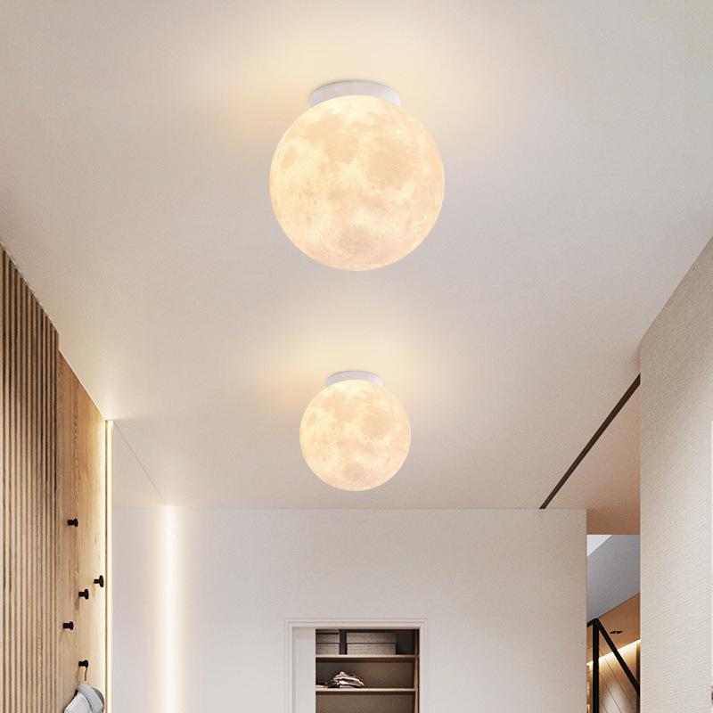 Modern Minimalist Large Creative Moon Ceiling Light for Children's Room & Bedroom
