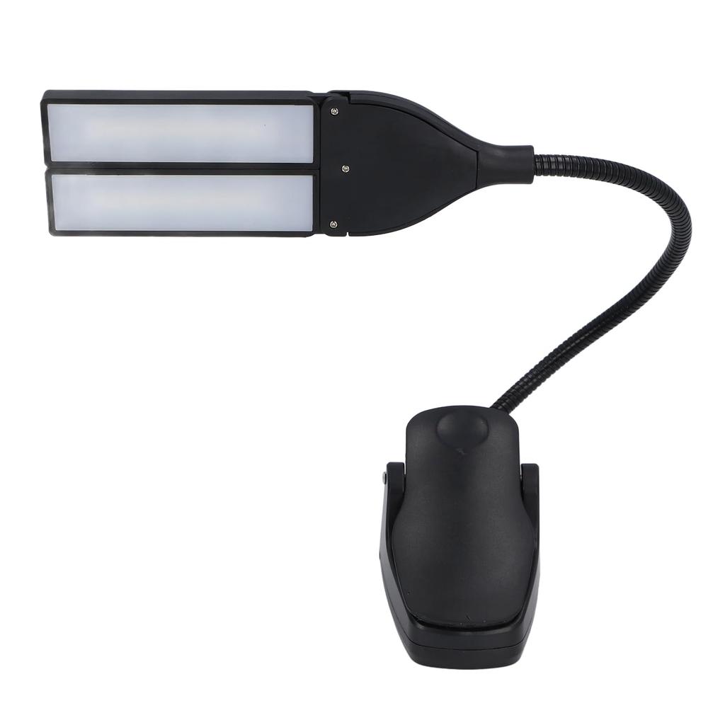 Foldable Music Stand Light with 3 Brightness and Color Temperature Settings, Clip-on Type, Piano Light, Music Stand Lamp, Eye Care, Beads, for