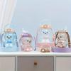 1pc 34Oz/1000Ml Cute Bear Handheld Water Cup, Large Capacity Plastic Water Bottle with Straw, for Milk, Tea, Etc