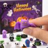 Halloween Dekoration Ideen Adventskalender, 24 Tage Countdown Kalender mit Stück Langsam Aufsteigendes Geschenk für Kinder Quetschspielzeug, Gruselige Sammlerstücke