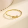 Bracelet Tendance Luxe Léger Nidin Pour Femmes Zircon Cubique Incrusté Bracelet Manchette Torsadé Bijoux de Mode Cadeau d'Anniversaire/Anniversaire
