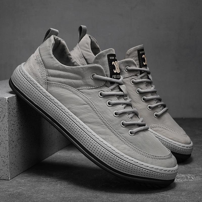 Sportmode Board Schuhe Frühling und Herbst Neue Atmungsaktive Canvas Schuhe Lässig Herren Koreanische Einzelne Schuhe Studenten Schnürung Stil