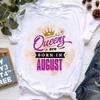 Stylish Queen Cartoon Women's Short Sleeve T-shirt - European & American Trend