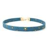 Trendy Blue Denim Gothic Goth Punk Star Choker Necklace Personality Vintage Clavicle Chain For Women  Jewelry Accessories