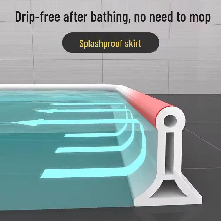Waterproof Bathroom & Kitchen Water Barrier Strip - Dry/Wet Separation Threshold