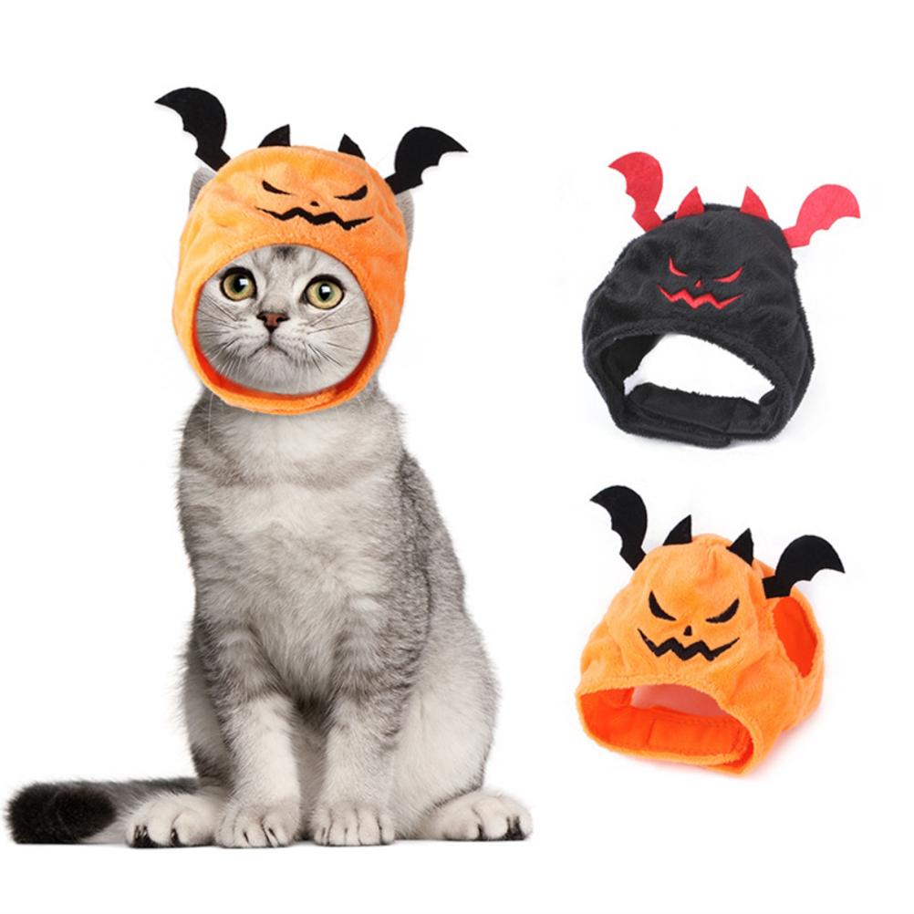 Halloween Cat Dog Cosplay Bat Hat Cute Pet Cosplay Party Costume Cat Dog Dress Up Bat Hat