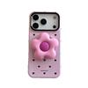 Étui à Support Magnétique Cœur Fleur pour iPhone 17/16 Pro Max/15/14 - Design Girly