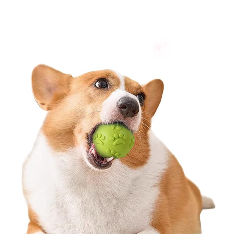 Durable Natural Rubber Squeaky Dog Chew Ball, Interactive Floating Pet Toy for Teeth Cleaning, Non-Toxic Bouncy Ball for Medium Large Dogs