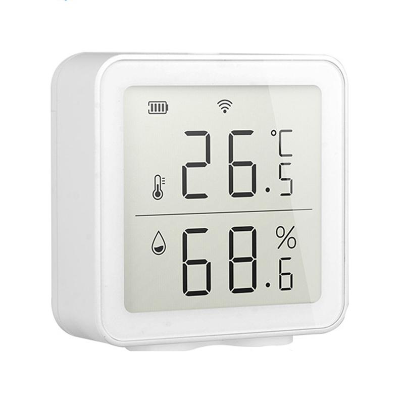 ABGR-Temperature & Humidity Sensor LCD Screen Infrared Sensing Backlight Smart Tuya APP Remote Alexa Voice